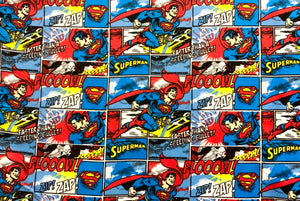 SuperMan Stripe Flannel Fabric - 1/2 Meter