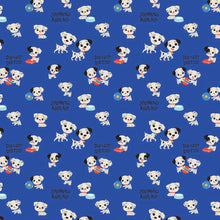 Load image into Gallery viewer, Disney - The Day of the Little World Collection - Zooming Around - Blue Fabric - 1/2 Meter - Cotton Fabric
