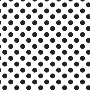 Mixology White/Black Dots Fabric - 1/2 Meter - Cotton Fabric