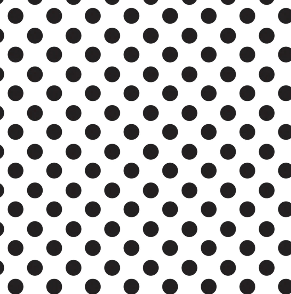 Mixology White/Black Dots Fabric - 1/2 Meter - Cotton Fabric