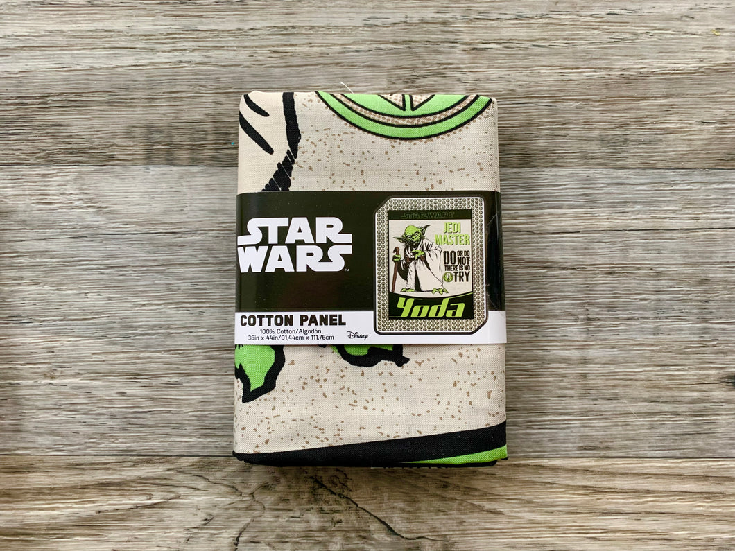 Yoda - Star Wars Panel - 1 Yard Cut - Cotton Fabric