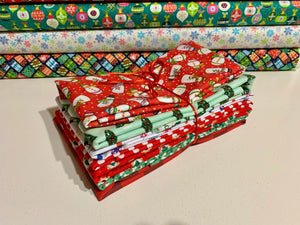 Christmas Cotton Fabric Bundle - One Pound