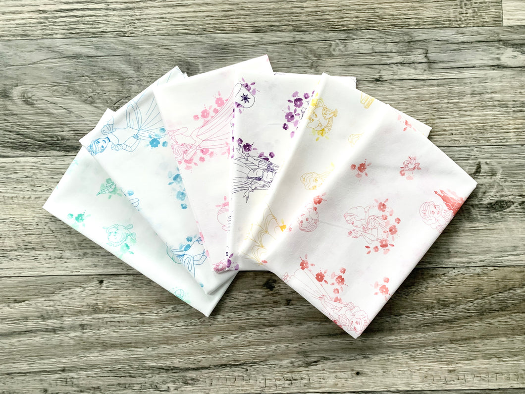 Forever Princess 6PCS Fat Quarter Bundle - Cotton Fabric