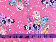 Load image into Gallery viewer, My Little Pony Pink Fabric - 1/2 Meter - Knit Fabric
