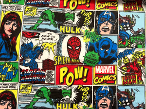 Marvel Retro Comics Flannel Fabric - 1/2 Meter