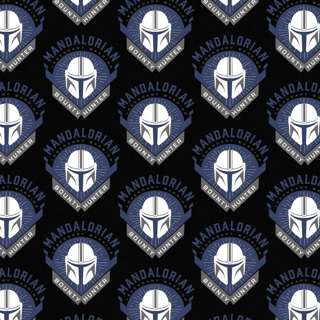 Star Wars - Mandalorian Legendary Warrior Flannel Fabric - 1/2 Meter