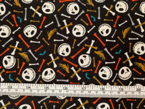 Nightmare Before Christmas Flannel Fabric - 1/2 Meter