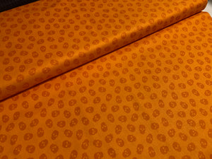 The Watcher Tainted Love - Orange Fabric - 1/2 Meter - Cotton Fabric