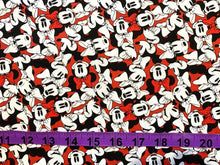 Load image into Gallery viewer, Minnie Tossed Face 85271010 02 Red Fabric - 1/2 Meter - Cotton Fabric
