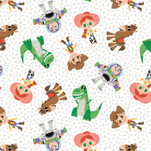 Load image into Gallery viewer, Toy Story Let's Play - Let's Play - White Fabric - 1/2 Meter - Cotton Fabric
