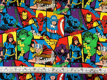 Load image into Gallery viewer, Marvel Comic Frames - Multi Fabric - 1/2 Meter - Cotton Fabric
