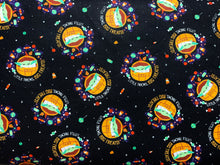 Load image into Gallery viewer, Mandalorian- Halloween Force Treats - Black Fabric - 1/2 Meter - Cotton Fabric
