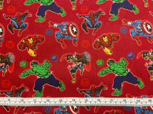 Load image into Gallery viewer, Marvel Comics Red - 1 Yard Cut - Cotton Fabric
