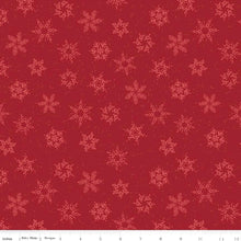 Load image into Gallery viewer, Snowflake C10713 Red Fabric - 1/2 Meter - Cotton Fabric
