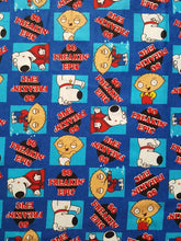 Load image into Gallery viewer, Family Guy Flannel Fabric - 1/2 Meter
